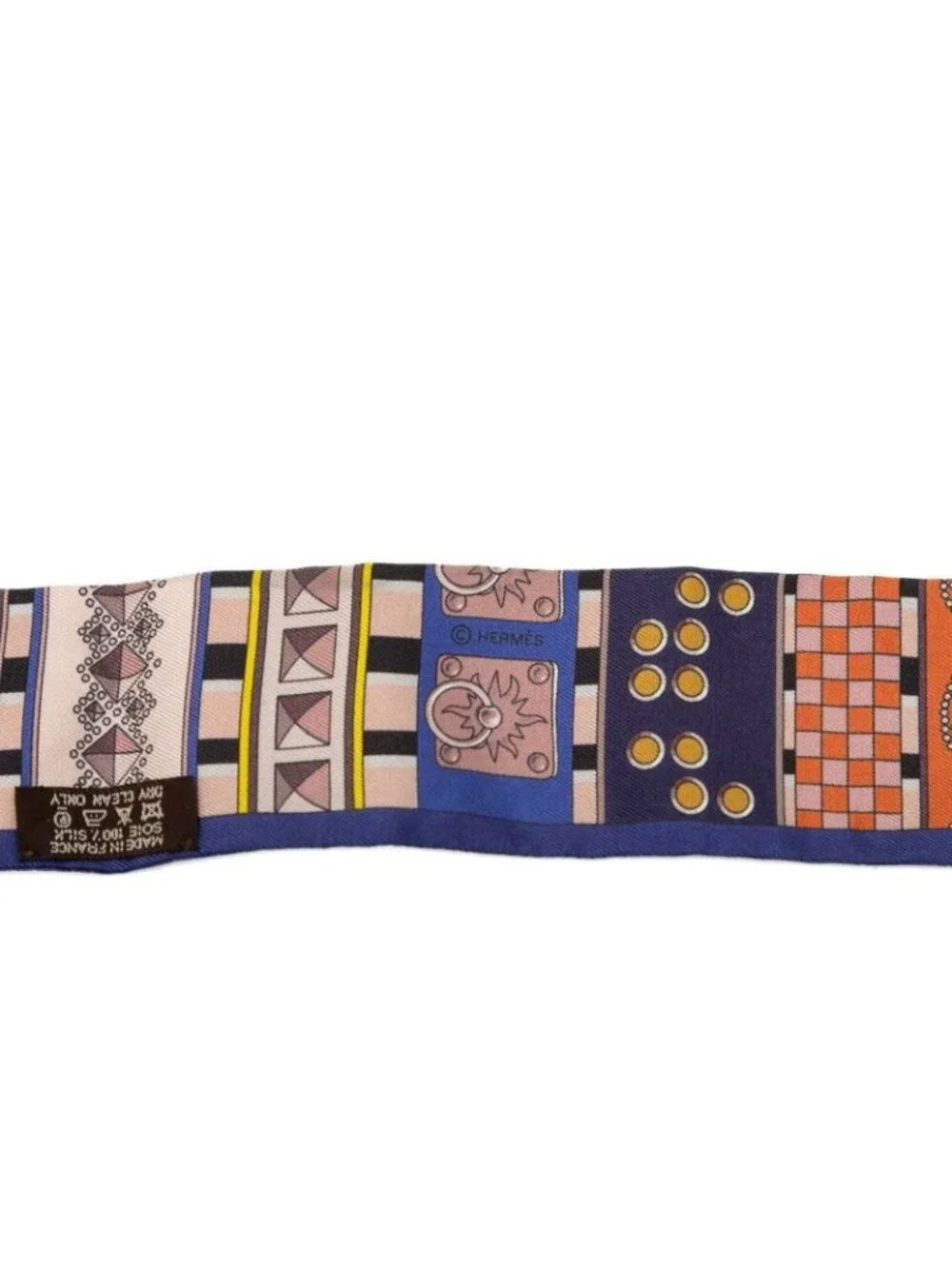 Hermes Twill Colliers de Chiens Remix Collier de Chien Scarf Multicolor Silk - Picture 2 of 5